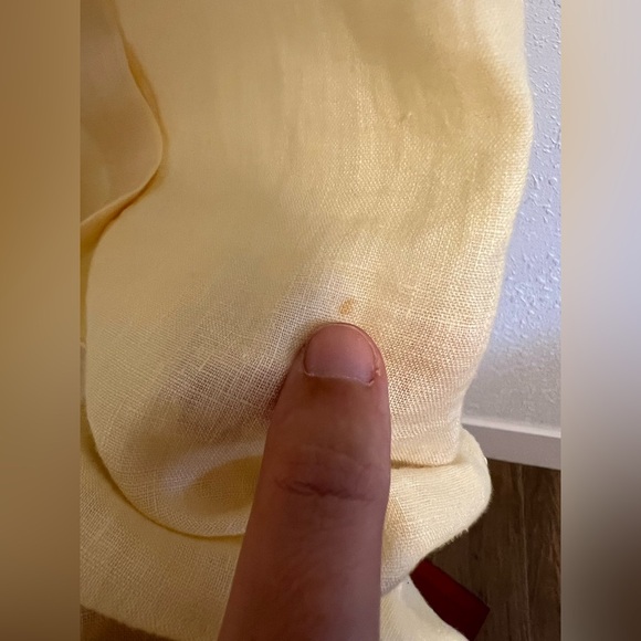 J. Jill Love Linen Butter Yellow 100% Linen Button Down - Picture 5 of 9